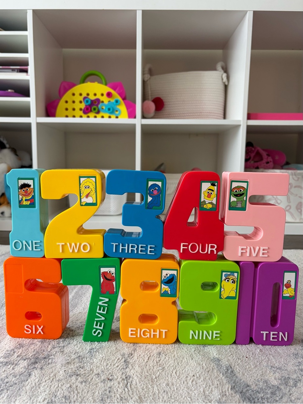 Vintage Sesame Street Number Blocks